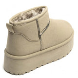 SHOES Agathe dame bamsestøvler 8906 Restudsalg Kaki