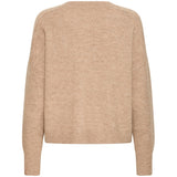b.young B.YOUNG DAME STRIKTRØJE BYMONNA Restudsalg Walnut Melange