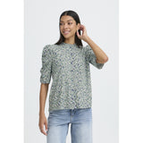 b.young B.YOUNG Dame Skjorte BYGABRIA Shirt BYFLOWER BLURRED LEPRECHAUN