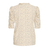 b.young B.YOUNG Dame Skjorte BYGABRIA Shirt BYMINI FLOWER OYSTER GRAY