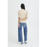 b.young B.YOUNG Dame Skjorte BYGABRIA Shirt BYMINI FLOWER OYSTER GRAY