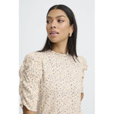 b.young B.YOUNG Dame Skjorte BYGABRIA Shirt BYMINI FLOWER OYSTER GRAY