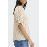 b.young B.YOUNG Dame Skjorte BYGABRIA Shirt BYMINI FLOWER OYSTER GRAY
