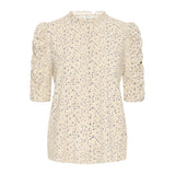 b.young B.YOUNG Dame Skjorte BYGABRIA Shirt BYMINI FLOWER OYSTER GRAY
