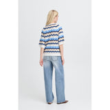 b.young B.YOUNG Dame Strik BYMMORLA Knit DELLA ROBBIA BLUE ZIG ZAG