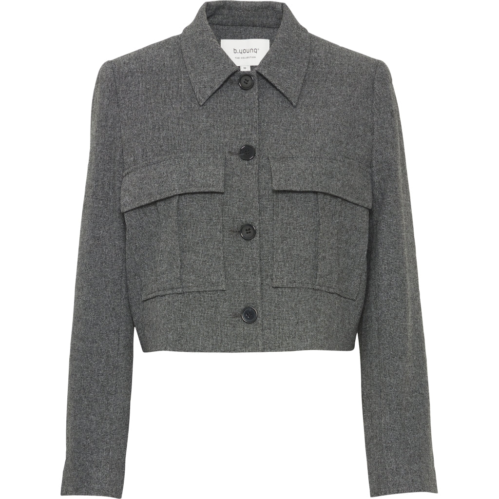 Byanca Zip Top Grey Melange