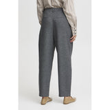 b.young B.YOUNG dame bukser BYETONA Restudsalg Mid Grey Melange