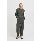 b.young B.YOUNG dame bukser BYETONA Restudsalg Mid Grey Melange
