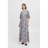 b.young B.YOUNG dame kjole BYHILLY Restudsalg Blue Paisley Mix