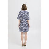 b.young B.YOUNG dame kjole BYIBINE Dress Medieval Blue Ditsy Mix