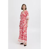 b.young B.YOUNG dame kjole BYJASMINA Dress Flame Scarlett Eth Mix