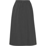 b.young B.YOUNG dame nederdel BYMIDDE Skirt Dark Grey Mel. Pinstripe Mix