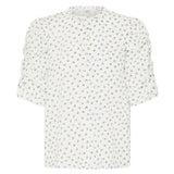b.young B.YOUNG dame skjorte BYFFION Shirt WHITE BLUE BLUEBERRIES