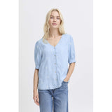 b.young B.YOUNG dame skjorte BYKOSMO Restudsalg Light Blue Denim