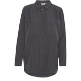 b.young B.YOUNG dame skjorte BYMMIDDE Shirt Dark Grey Mel. Pinstripe Mix