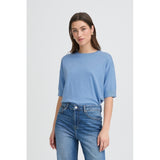 b.young B.YOUNG dame t-shirt BYMMORLA T-shirt Della Robbia Blue Melange