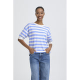 b.young B.YOUNG dame t-shirt BYMMORLA T-shirt Della Robbia Blue Stripe