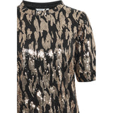b.young B.YOUNG dame top BYREI Restudsalg Gold Abstract Mix