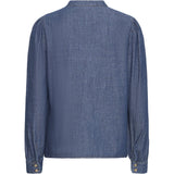 b.young B.Young dame bluse BYXKANTI Restudsalg Mid Blue Denim