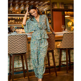 Black Colour BLACK COLOUR dame bukser BCLUNA Pant Sea Green