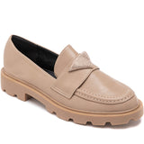 SHOES Kikka Dame loafers 8021 Restudsalg Kaki