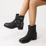 SHOES Sala Dame bikerstøvler 9201 Restudsalg Black