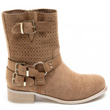 SHOES Malou dame bikerstøvler 9636A Restudsalg Camel