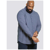 Duke Clothing Duke D555 Herre Langærmet Skjorte Ayton Plus Restudsalg Navy