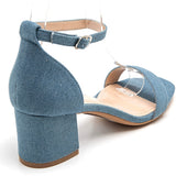 SHOES Edera dame stiletter med blokhæl 6894 Restudsalg Jeans