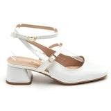 SHOES Inge dame ballerina med hæl 3214 Restudsalg White