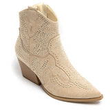 SHOES Jacqueline dame cowboystøvler 9676A Restudsalg Beige