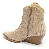 SHOES Jacqueline dame cowboystøvler 9676A Restudsalg Beige