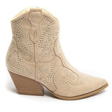 SHOES Jacqueline dame cowboystøvler 9676A Restudsalg Beige