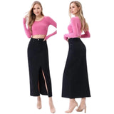 Jewelly Jewelly dame nederdel JW728 Skirt Black