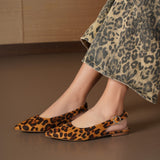 SHOES Josette dame slingback ballerina sko 77-585 Shoes Leopard