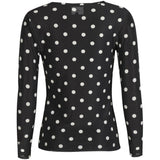 Liberté LIBERTÉ dame bluse MESH Blouse BLACK WHITE BIG DOT