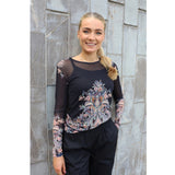 Liberté LIBERTÉ dame bluse MESH Blouse Black Paisley