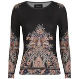 Liberté LIBERTÉ dame bluse MESH Blouse Black Paisley