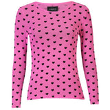 Liberté LIBERTÉ dame bluse MESH Blouse PINK BLACK FLOCK HEART