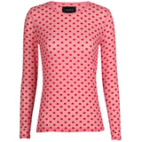 Liberté LIBERTÉ dame bluse MESH Blouse PINK RED FLOCK HEART