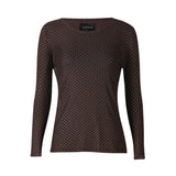 Liberté LIBERTÉ dame bluse MESH Restudsalg DARK BROWN GOLD DOT