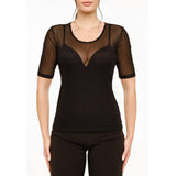 Liberté LIBERTÉ dame t-shirt MESH DOT T-shirt Black