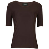 Liberté LIBERTÉ dame t-shirt MESH DOT T-shirt Dark Brown
