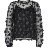 Liberté Liberté dame bluse LAMILLA Restudsalg Black glitter flower