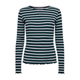 Liberté Liberte dame bluse NATALIA - 9914 Restudsalg DARK BLUE GREEN WHITE STRIPE