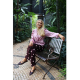 Liberté Liberte dame bukser Dotti Pant PLUM ROSE BIG DOT