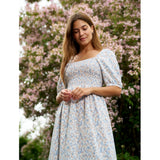 Liberté Liberté dame gro kjole 21268 Dress BLUE BROWN FLOWER
