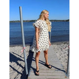 Liberté Liberté dame kjole Tia 22055 Dress CREME BLACK HEART