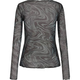 Liberté Liberte dame langærmet mesh top 4086 Top Grey twist