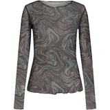Liberté Liberte dame langærmet mesh top 4086 Top Grey twist
